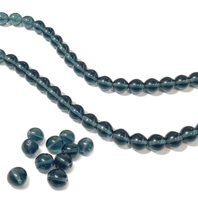 CRISTAL CHECO BOLITA 9MM AZUL TRANSPARENTE (X TIRA)