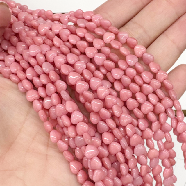 CRISTAL CHECO ROSADO CORAZON 6MM (X TIRA)