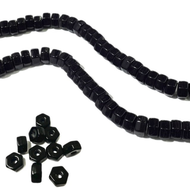 CRISTAL CHECO NEGRO TUERCA 11X6X3.5MM (X TIRA)