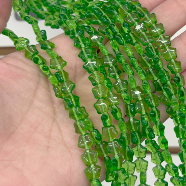 CRISTAL CHECO VERDE ESTRELLA 8MM