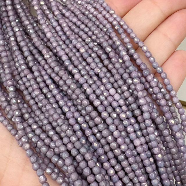 CRISTAL CHECO FACETADO 3MM LILA (X TIRA)