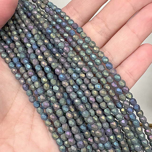 CRISTAL CHECO FACETADO 4MM TORNASOL (X TIRA)