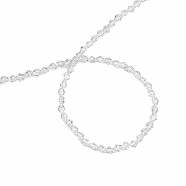 CRISTAL CHECO FACETADO ROMBO 5MM TRANSPARENTE CRISTAL (X TIRA)