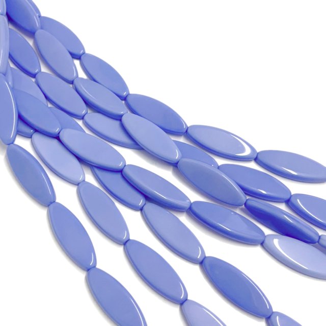 CRISTAL CHECO LAVANDA OVAL 30X11MM (X TIRA)