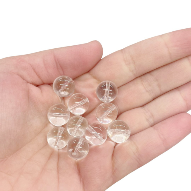 CRISTAL CHECO BOLITA 12MM NT15 - TRANSPARENTE (X TIRA)