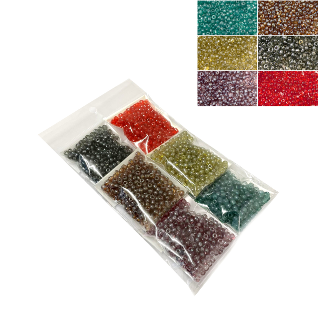 MOSTACILLAS 4X2.5MM TRANSPARENTE LUSTRADA - 6 COLORES KIT