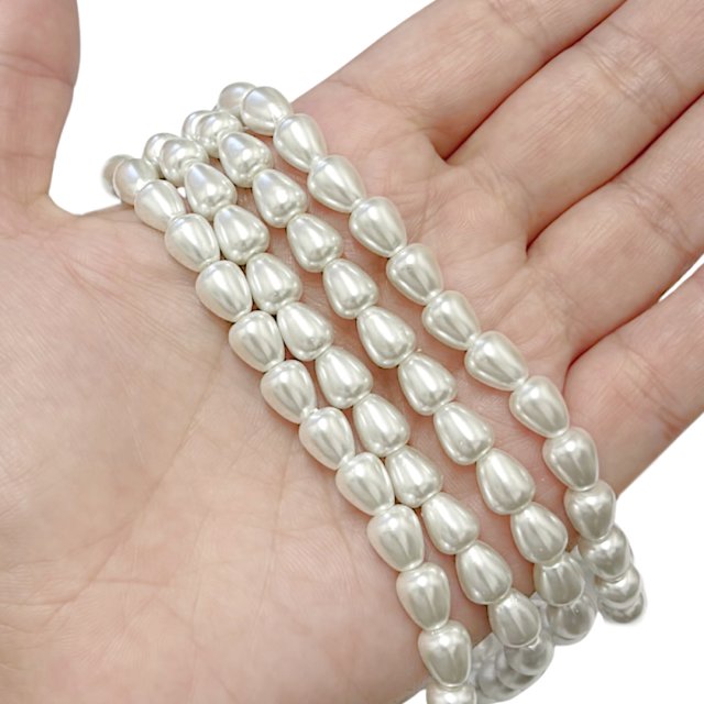 PERLAS VIDRIO LAGRIMAS 8X7MM