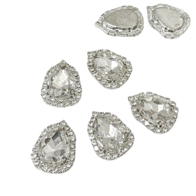 CRISTAL LAGRIMA Y STRASS 23X18MM - CRISTAL