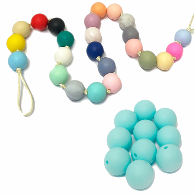 CUENTAS SILICONA 15MM - 46 (TURQUESA) - BPA FREE (PCH)