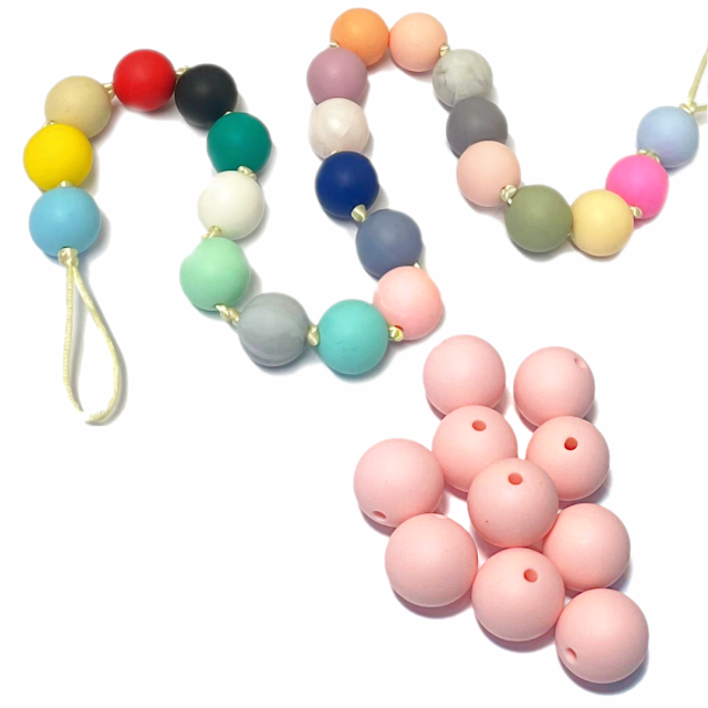 CUENTAS SILICONA 15MM - 47 (ROSADO) - BPA FREE (PCH)