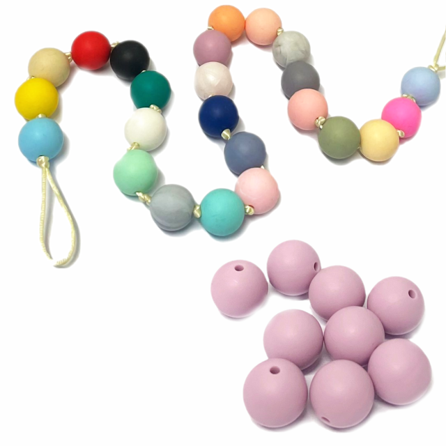 CUENTAS SILICONA 15MM - 57 (LILA) - BPA FREE (PCH)