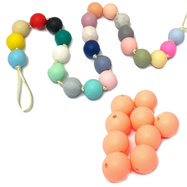 CUENTAS SILICONA 15MM - 58 (DURAZNO) - BPA FREE (PCH)