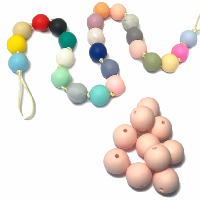 CUENTAS SILICONA 15MM - 59 (ROSADO/ SALMON CLARO) - BPA FREE (PCH)