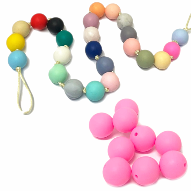 CUENTAS SILICONA 15MM - 86 (FUCSIA) - BPA FREE (PCH)