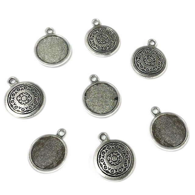 DIJE FLOR - BASE MEDALLA 471 16MM - PARA RESINA