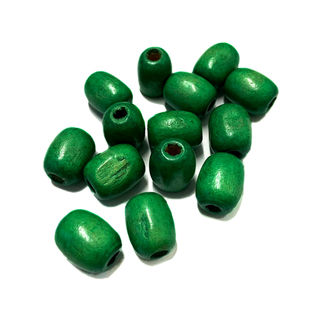 CUENTAS MADERA TUBO 15X12MM