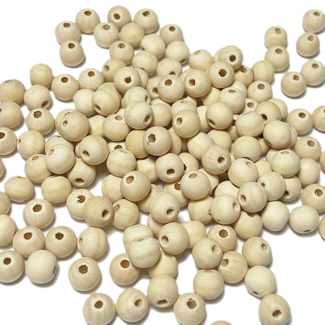 CUENTAS MADERA BOLITA 10X8MM