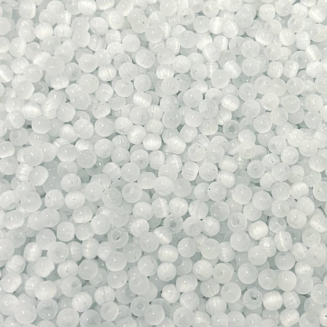 CUENTAS VIDRIO OJO DE GATO 4MM - GRIS CLARO