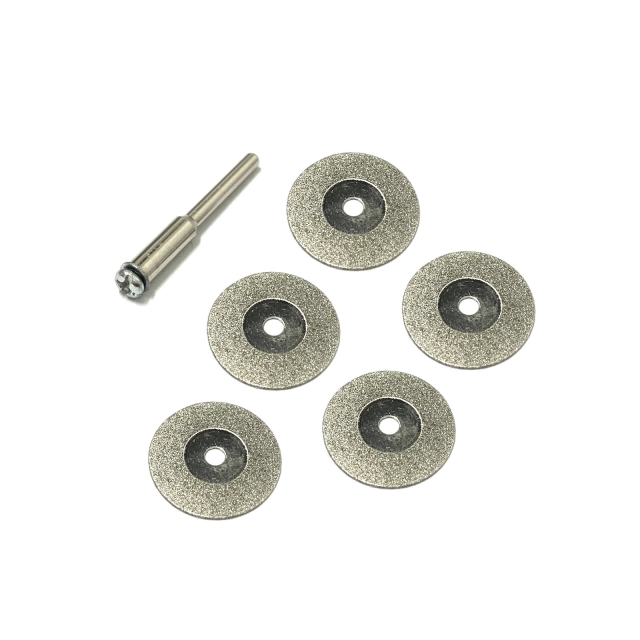 DISCO DE CORTE DIAMANTADO 20MM (SET 5 DISCOS + 1 MADRIL)