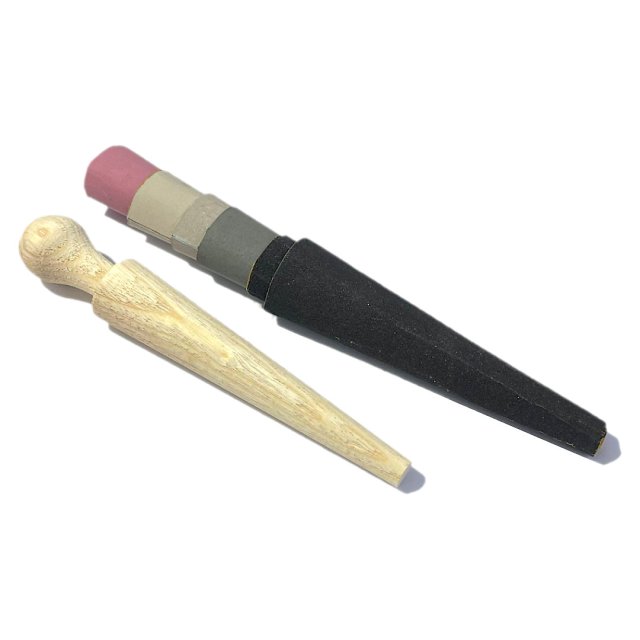 PALO CONICO DE MADERA CON LIJAS