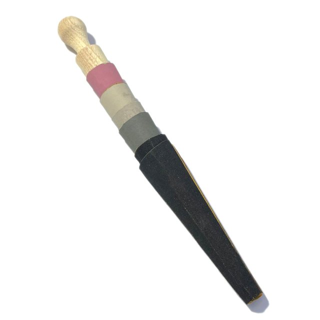 PALO CONICO DE MADERA CON LIJAS