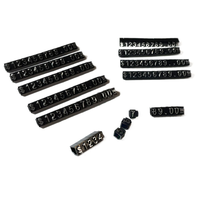 CUBOS DE PRECIOS - PORTANUMEROS ENCASTRABLES 4X6MM (PARA JOYERIA)