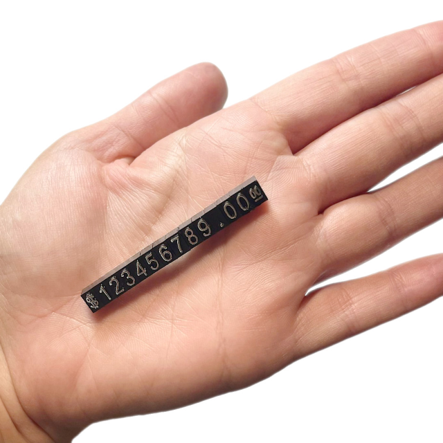 CUBOS DE PRECIOS - PORTANUMEROS ENCASTRABLES 4X6MM (PARA JOYERIA)