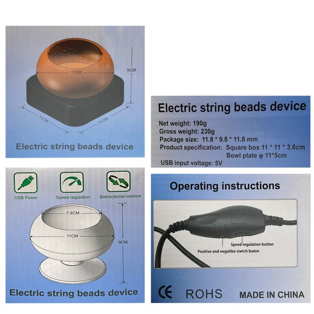 ENHEBRADOR DE CUENTAS CON AGUJA ELECTRICO