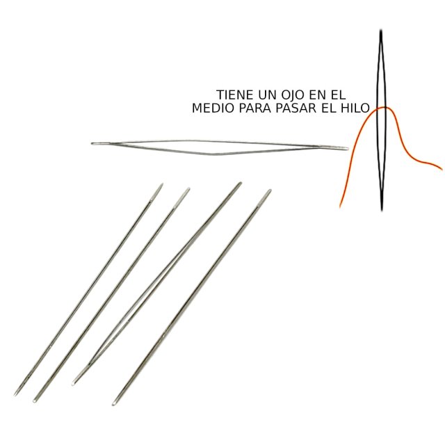 AGUJA FINA CON OJO (0.5MM X 40MM) - IDEAL PARA MIYUKI