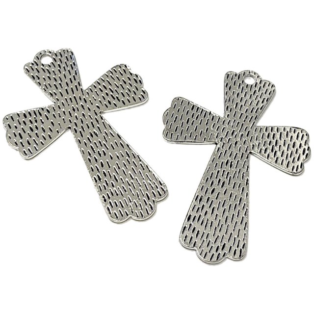 DIJE CRUZ XL 63X44MM - NIQUEL