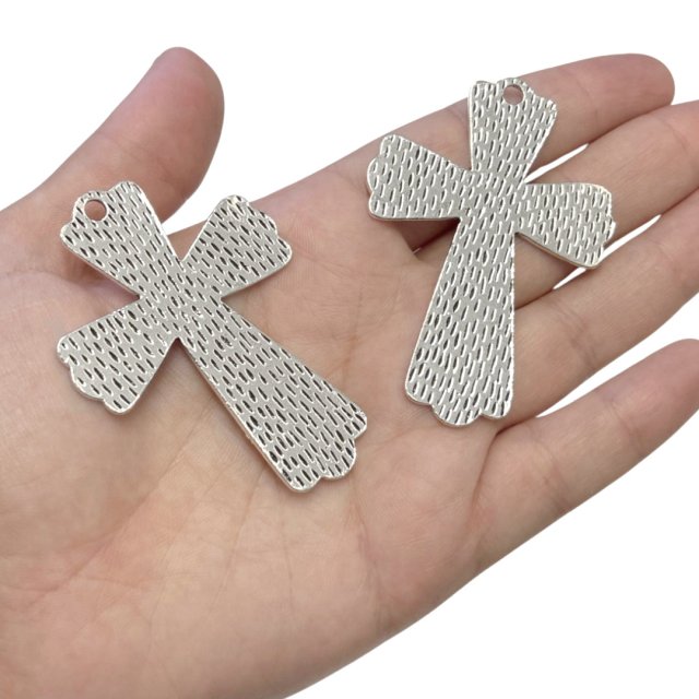 DIJE CRUZ XL 63X44MM - NIQUEL