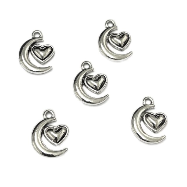 DIJE LUNA Y CORAZON 456 14X13MM