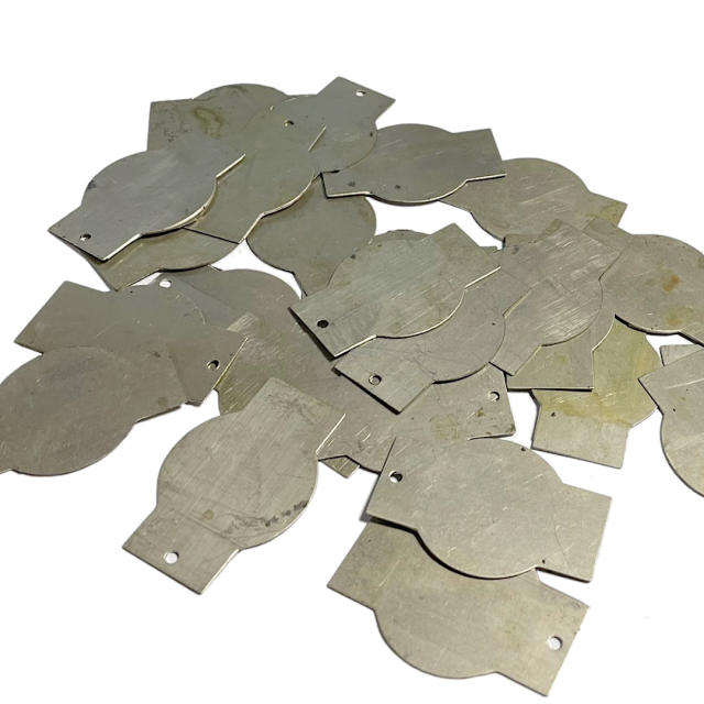 DIJE CIRCULO 48X33MM - ALPACA (SIN PULIR)