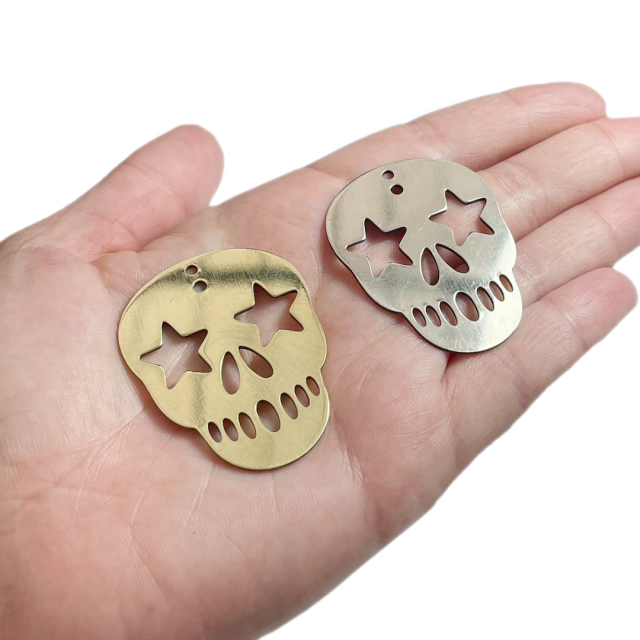 DIJE CALAVERA - ESTRELLAS 46X36MM ALP-LAT