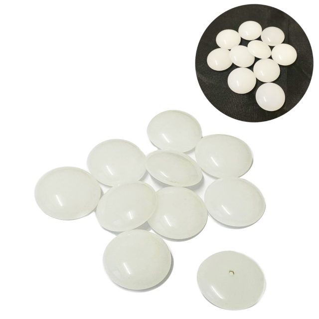 X- MEDIA PERLA CRISTAL 21MM - BLANCO