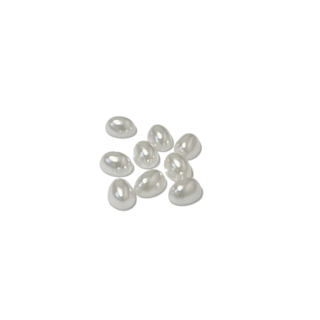 X- MEDIA PERLA PLASTICO OVAL 8X6MM