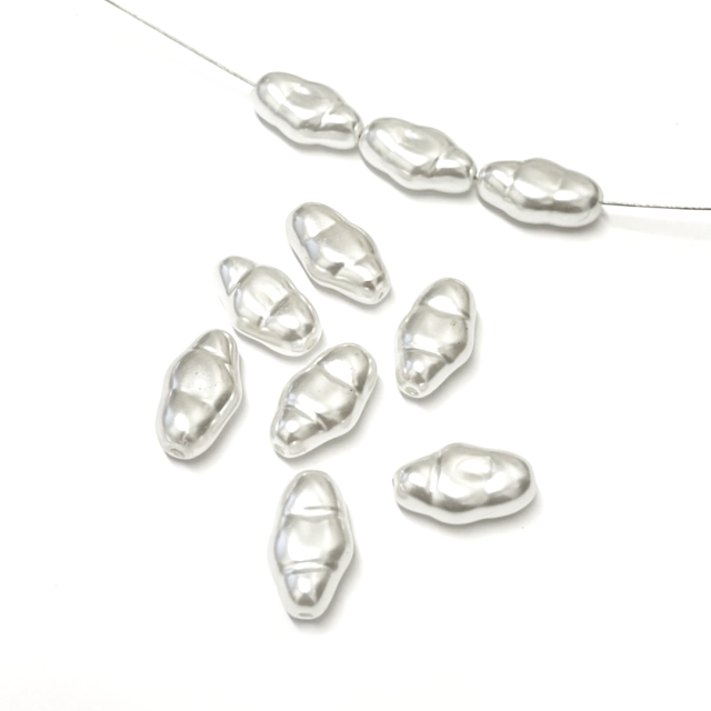 PERLAS PLASTICO FORMA 19X11MM