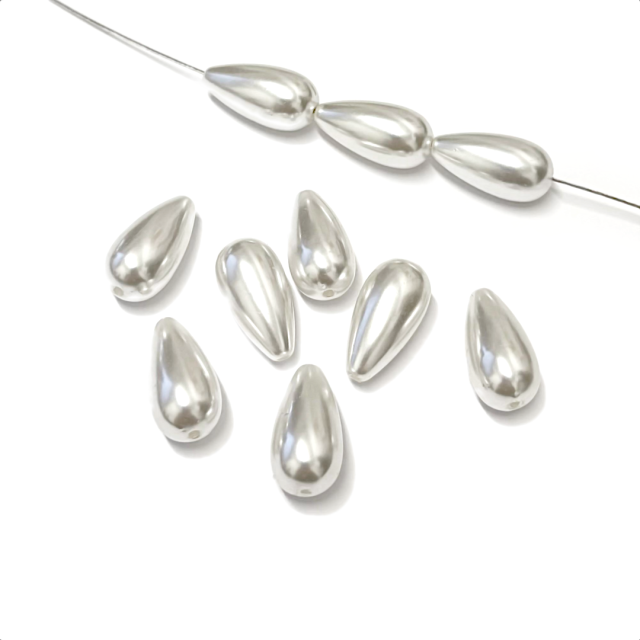 PERLAS PLASTICO LAGRIMA 20X10MM