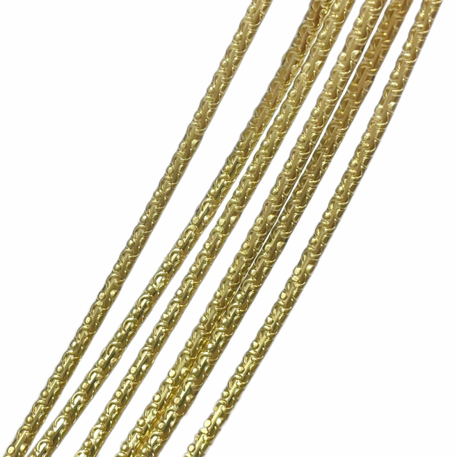 ALAMBRE LATON-BRONCE MEDIA CAÑA 2.5X1MM LABRADA  - 5H