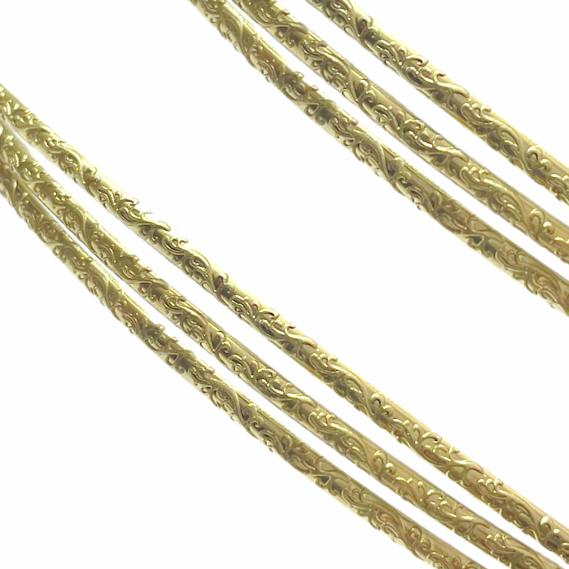 ALAMBRE LATON-BRONCE MEDIA CAÑA 3X1.5MM LABRADA - 7K