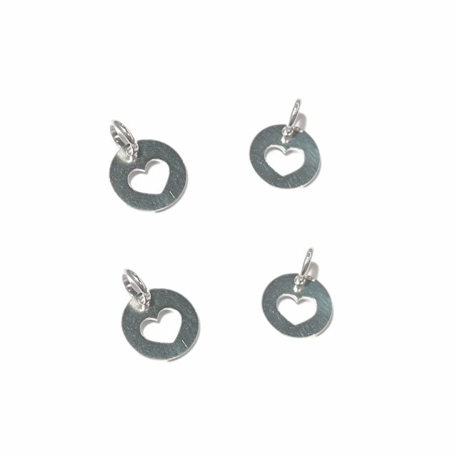DIJE CORAZON MEDALLA 10MM  - PLATA 925