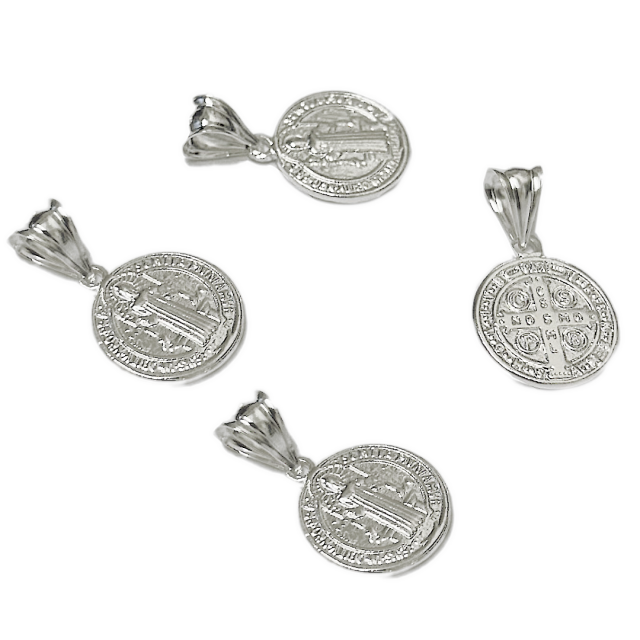 DIJE SAN BENITO 14MM - PLATA 925 (CON DROP)