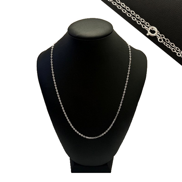 CADENA ARMADA MARTILLADA 2X2X0.25MM X 40CM - PLATA 925