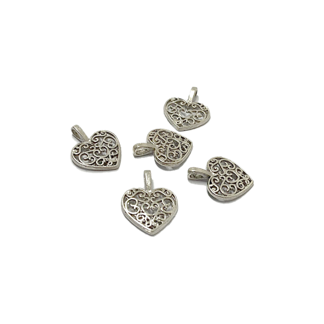 DIJE CORAZON 14X13MM - PLATA 925 (NACIONAL)