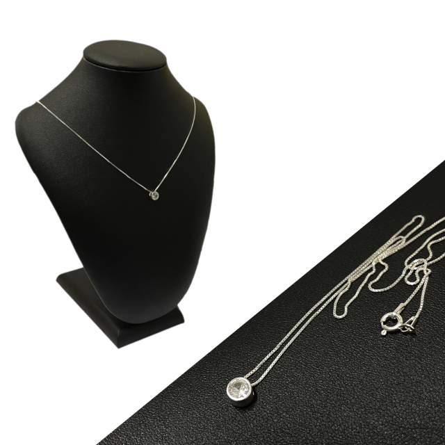 CADENA ARMADA PUNTO DE LUZ CON ZIRCONIA - PLATA 925