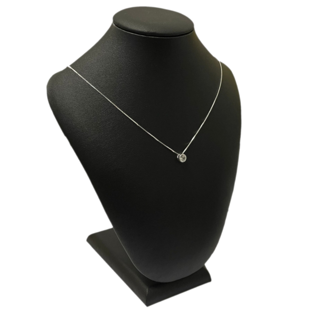 CADENA ARMADA PUNTO DE LUZ CON ZIRCONIA - PLATA 925