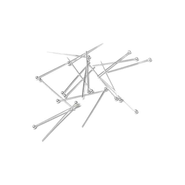 CLAVO CABEZA BOLITA 20X0.5MM - PLATA 925