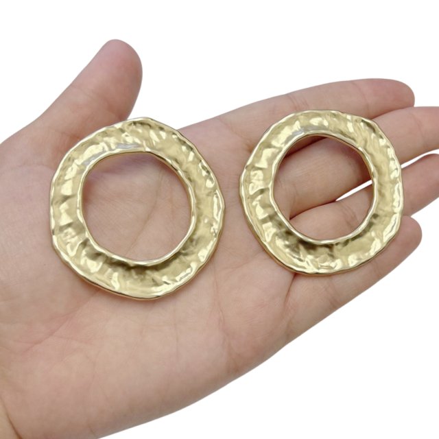 DIJE MEDALLA CIRCULO XL 50MM - DORADO MATE