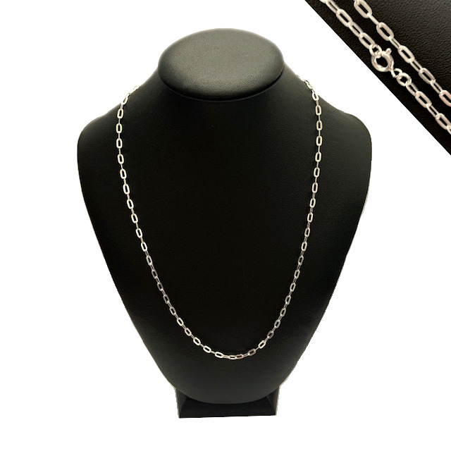 CADENA ARMADA ESCALERA 5X2.8MM X 60CM - PLATA 925