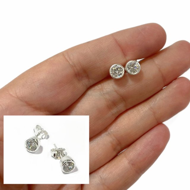 CARAVANAS ZIRCONIAS - PUNTO DE LUZ 6MM - PLATA 925